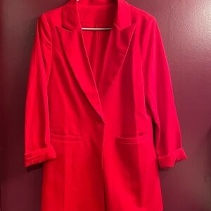 Women’s Bright Red Blazer